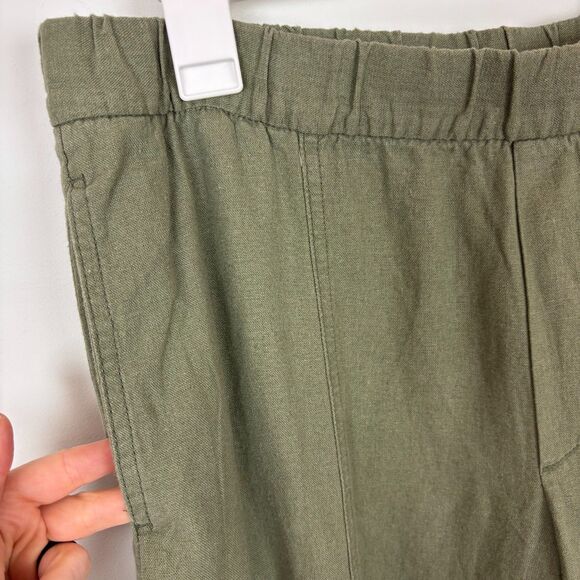 Gap Walden Green Linen Parachute Pants Women’s Medium Pull On Cargo - Picture 13 of 14